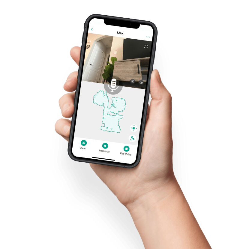 hand holding a phone with trifo app showing max